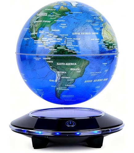 Amazon.co.jp: 浮かぶ地球儀回転型の地球儀浮く地球儀磁気浮上浮遊LED
